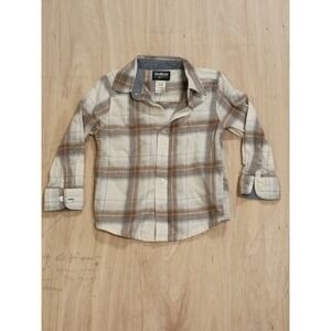 Oshkosh B'Gosh Baby Boy's Plaid Button Front Long Sleeve Shirt Size 2T/2A.